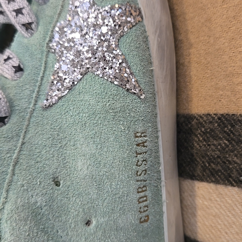 Golden Goose Super-Star With Glitter Star Sz 41 Made In Italy - Picture 15 of 16